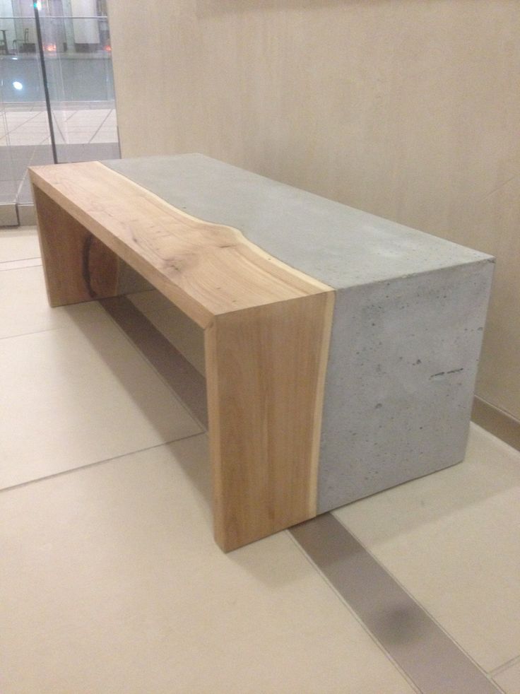 beton és fa pad