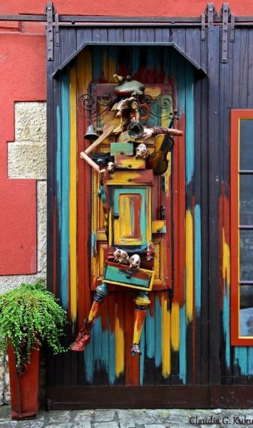 Sommerhausen, Bavaria, Germany door